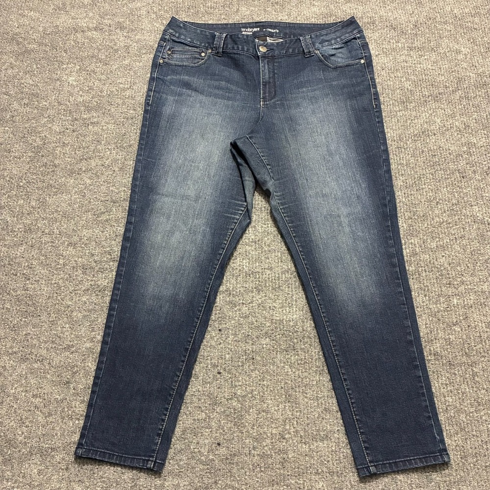 Lane Bryant Genius Fit Jeggings Womens Size 20 Blue Denim Stretch High Rise